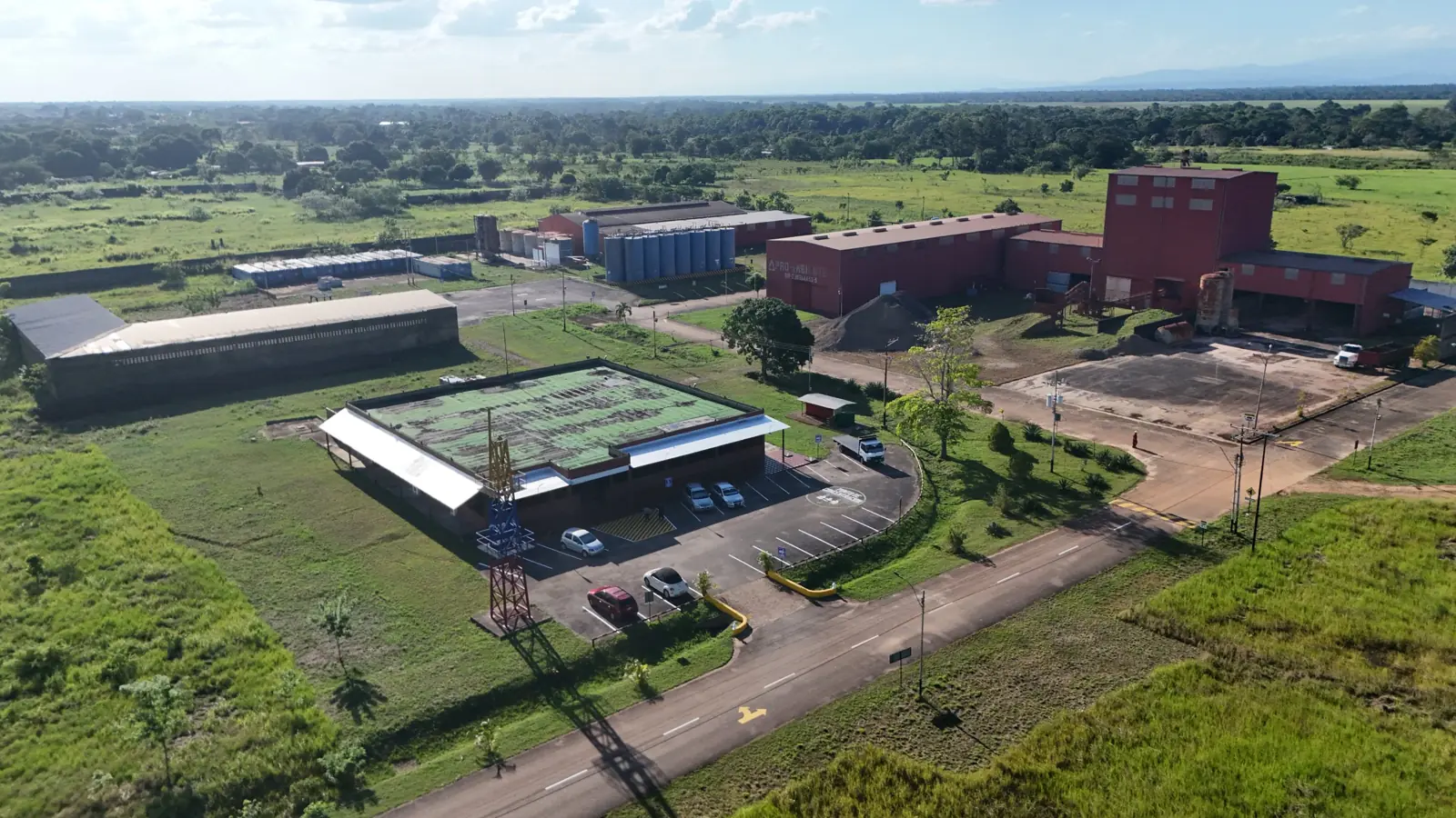 Aerial view of the PROAMSA base in Maturín, Monagas